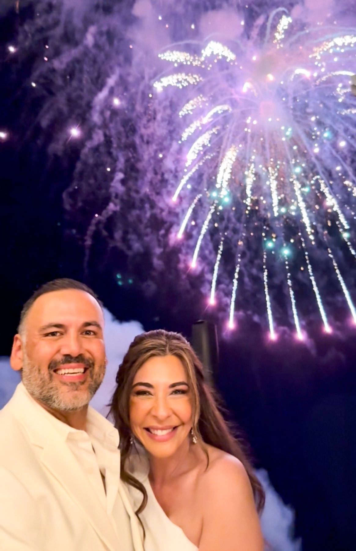 Fireworks over Lorenzo and Lisa